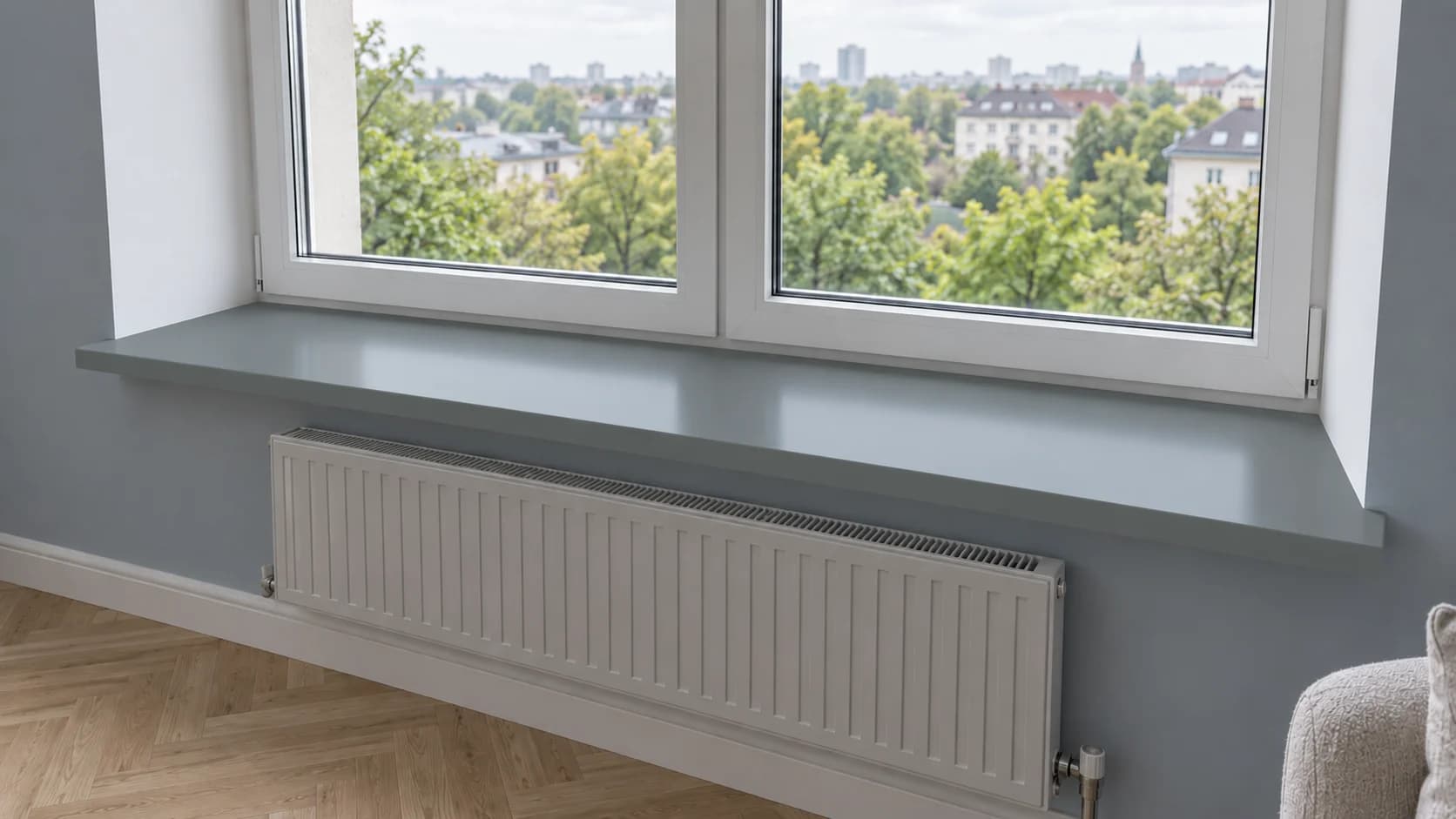 Прямой подоконник из камня S103 Concrete Grey