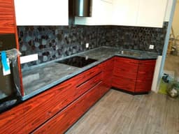 Кухонная угловая столешница со скосом по терминалу