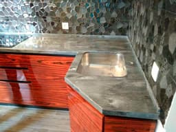 Кухонная угловая столешница со скосом по терминалу