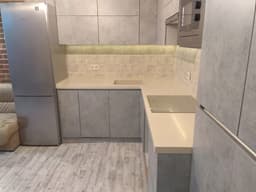 Угловая столешница для кухни с интегрированной мойкой