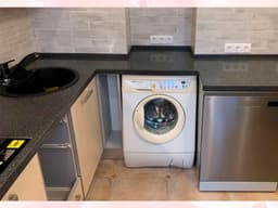 Кухонная столешница с углублением для стиральной машины