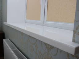 Прямой глянцевый подоконник