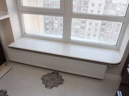 Прямой подоконник с радиусом внешнего угла