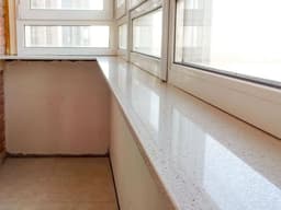 Угловой подоконник для балкона