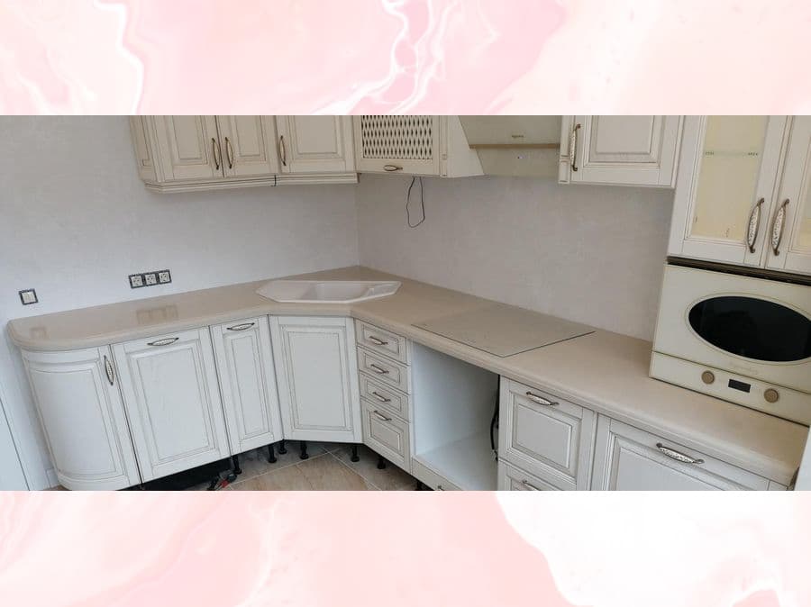 Кварцевая угловая столешница