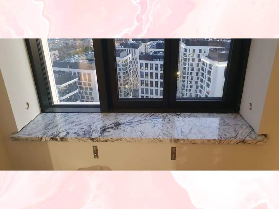 Современный кварцевый подоконник