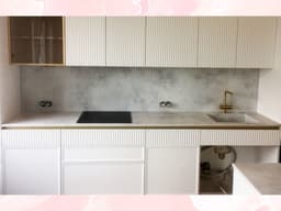 Прямая столешница с интегрированной мойкой