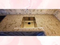 Угловая кухонная столешница с фигурной фаской